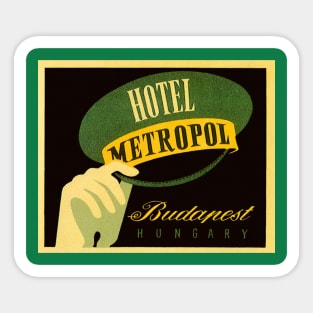 Vintage Travel Poster from Budapest, Hungary Sticker